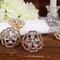 4 Gold Metal Rose Flower Napkin Rings Rhinestones Party Events Home Decorations